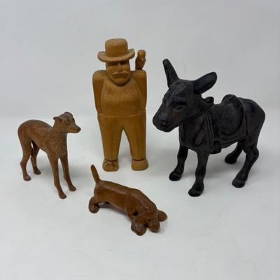 Tabletop Folk Art Friends in Wood & Metal