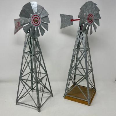 RARE Salesman's Sample Pair - Oil Well Windmill Models - AERO