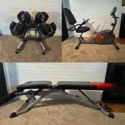 Indoor Workout Gear - Multiple Bowflex Items & Marcy Stationary Bike