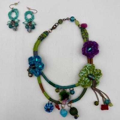 Indian Necklace & Earring Set - Pushkar Camel Fair - 1990s