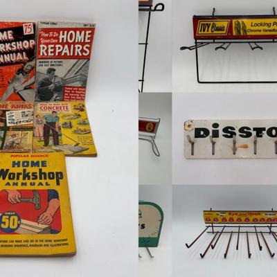 Vintage Metal Hanging Racks & How-To Magazines - Late 40s/Early 50s