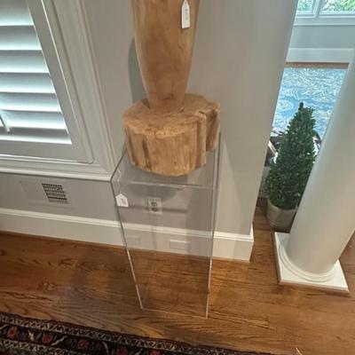 Sale Photo Thumbnail #23: Lucite Pedestal with Hand Carved Tree
