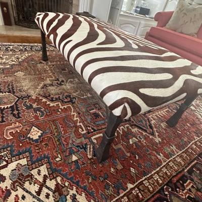 Sale Photo Thumbnail #11: Custom Zebra Upholster Ottoman