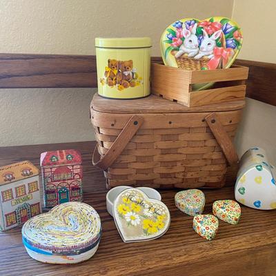 Adorable Cottage & Heart Keepsake Tins Collection