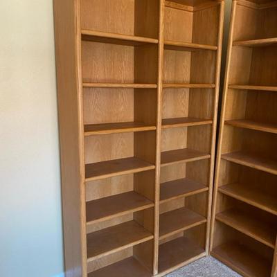 Solid Oak Bookcase With Adjustable Shelves