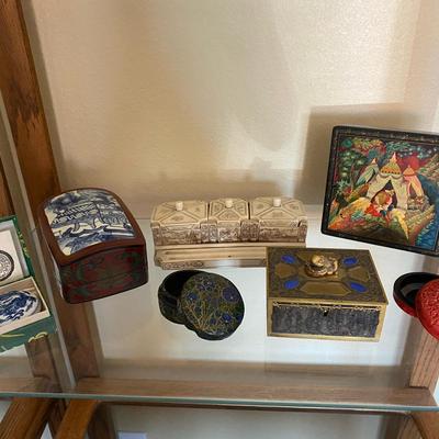 Hand-Painted Asian & Enamel Trinket Boxes
