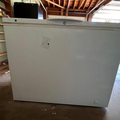 Large White Chest Freezer for Garage or Basement Storage