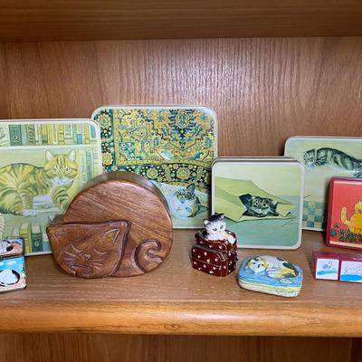 Cat Lover’s Collection – Vintage Coasters, Figurines & Trinket Boxes