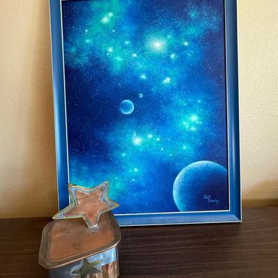 Original Cosmic Galaxy Artwork by Jeff Stanley with Star Keepsake Box