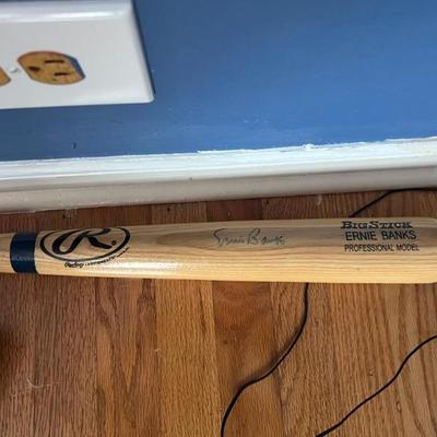 Sale Photo Thumbnail #183: Bernie Banks bat signed by Ernie Banks