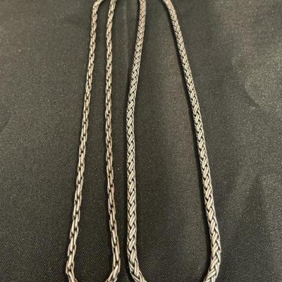 Yurman Style Heavy Weight Sterling Necklaces 