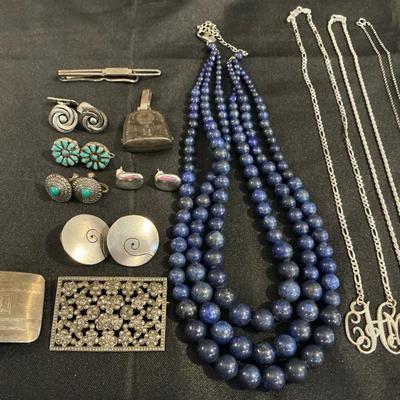 Sterling Silver Jewelry Including Lapis And Turquoise 