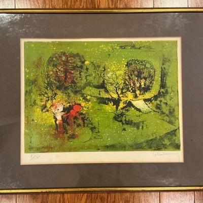 Hoi Ledabang Untiled Abstract Signed Lithograph 81/260 26.5" x 22"