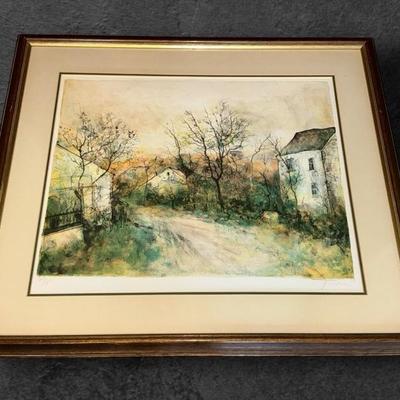 Bernard Gantner Signed & Numbered Watercolor Print (29 x 25)