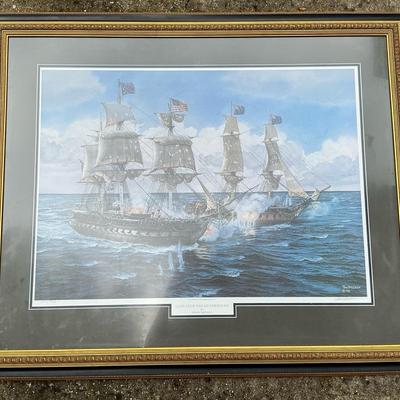 Tom Freeman "Lady Luck Was an American" Signed Print 129/750 41.5" x 34"