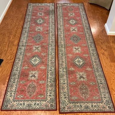 Ruggable Red Oriental Style Runner Rugs 2'6" x 9'9" Set of 2
