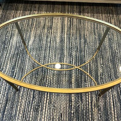 Brasstone Modern Oval Coffee Table