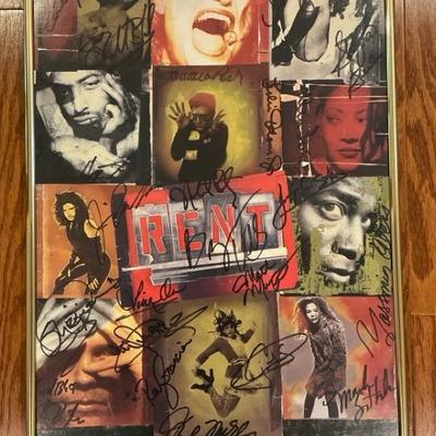 Rent Broadway Musical Signed Poster 14.5" x 22.25"