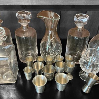Waterford Snifter & Water Pitcher Plus Barware 