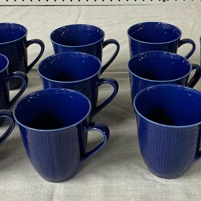 Rorstrand Cobalt Blue Swedish Grace Mugs Set of 11