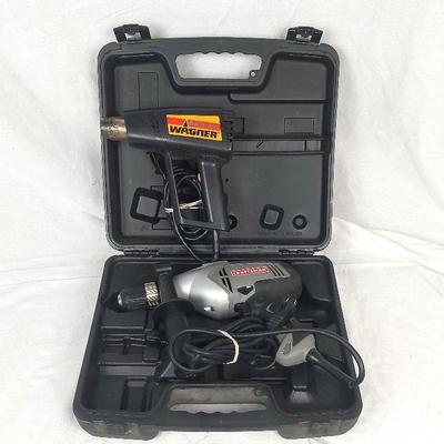 Craftsman 1/2" Chuck Variable Speed Drill & Wagner Heat Gun