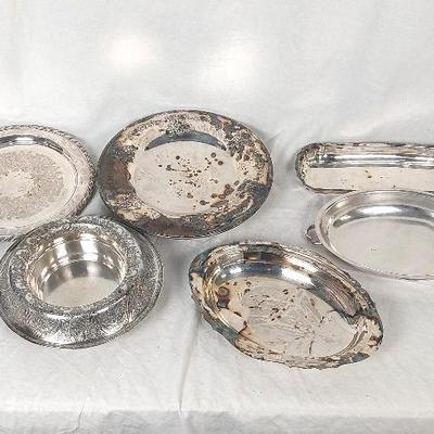 Silver Plate Trays & Service W.M. Rodgers, Wilcox International, Ardsley,  Artsco, Poole Silver