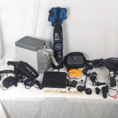 Travel Car Powered Items. Cooler, DVD Player, Vacuum, Fan, Camp Chair, Hair Dryer, CD Player, & More