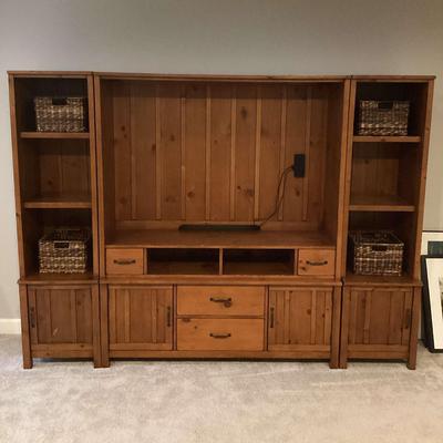 3PC Wood Entertainment Center