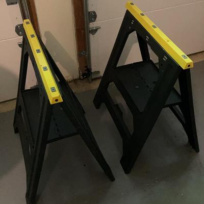 Pair of Stanley Plastic Saw Horses