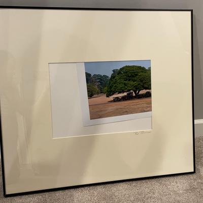 Framed & Signed Matted Digital Print "Shade Cambodia" By Local Artist