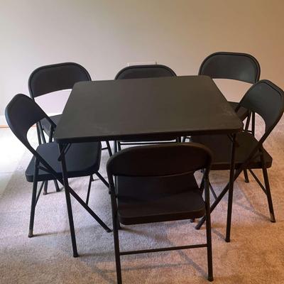 Cosco Folding Table With Six Chairs