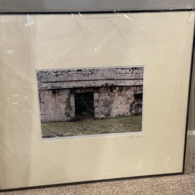 Framed & Signed Matted Digital Print "Gateway/Maya, Yucatan" by Local Artist