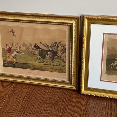 Trio of Gold Framed Lithographs by H. Alken