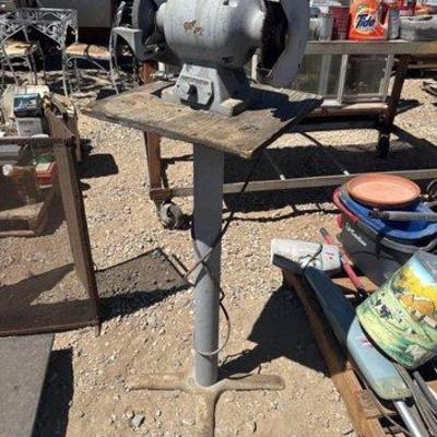 Sale Photo Thumbnail #93: #1096 • Bench Grinder on Stand
