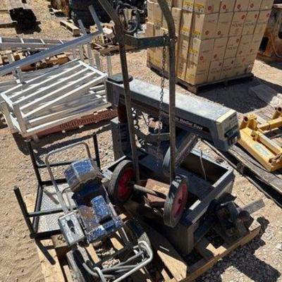 Sale Photo Thumbnail #304: #2312 • Electric Airless Paint Sprayer, Table, Dolly, Electrical Radial Saw and Towing Hitch
