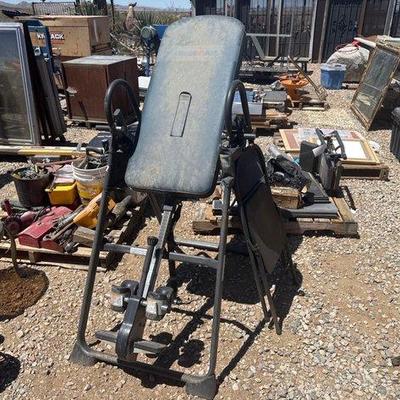 Sale Photo Thumbnail #88: #1086 • Ironman Inversion Table and Foldable Chair
