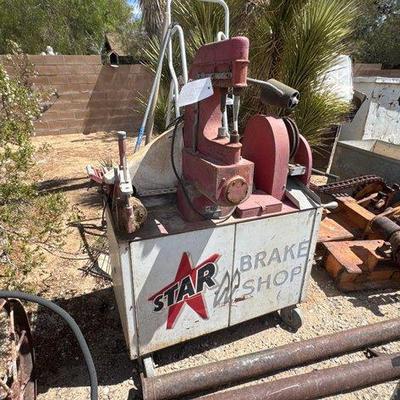 Sale Photo Thumbnail #498: #4506 • Star Brake Shop Work Table with Tools
