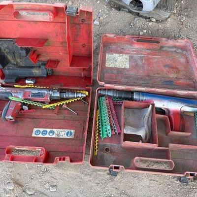 Sale Photo Thumbnail #195: #2068 • 2 Hilti DX350 Powder Actuated Nail Guns with Cases
