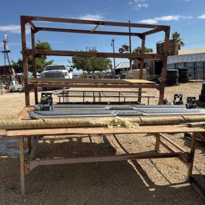 Sale Photo Thumbnail #319: #2342 • Metal Racks and Table ONLY
