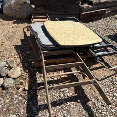 Sale Photo Thumbnail #108: #1126 • 2 Ladders, 2 Step Stools, and 2 Folding Tables
