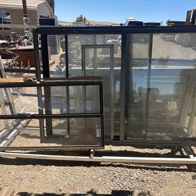 Sale Photo Thumbnail #81: #1072 • 9 Windows with Frames and A-Frame Carrier
