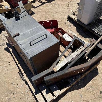 Sale Photo Thumbnail #280: #2262 • Masterbuilt Electric Smokehouse, Metal Ramps, Pair of Jerry Can Holders and More
