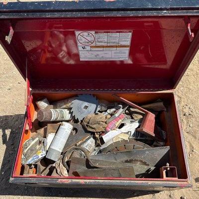 Sale Photo Thumbnail #309: #2322 • Utility Box, Saw Blades, Locks, Scrap Metal and More
