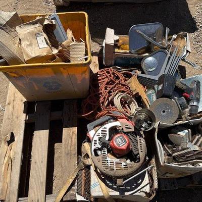 Sale Photo Thumbnail #302: #2308 • Nails, Extension Cords, Light Fixture, Metal Brackets and More
