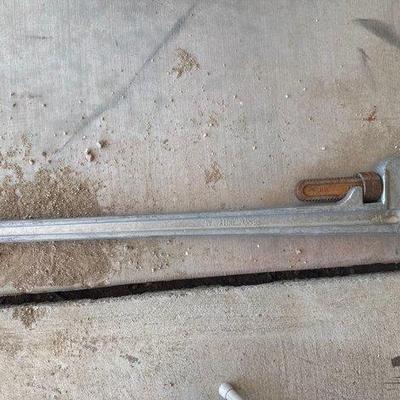 Sale Photo Thumbnail #216: #2108 • Ridgid 48” Aluminum Straight Pipe Wrench
