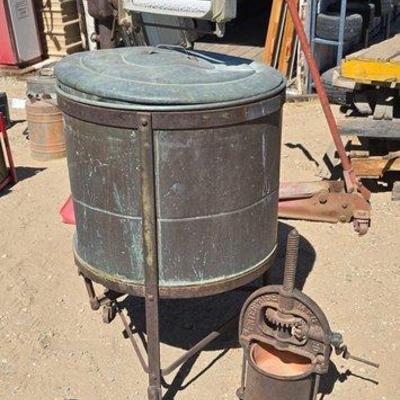 Sale Photo Thumbnail #166: #1672 • Antique Washing Machine and Enterprise MFG Press
