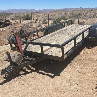 Sale Photo Thumbnail #32: #155 • 1999 16’ Texas Bragg Flatbed Utility Trailer
