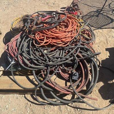 Sale Photo Thumbnail #478: #3184 • Pallet of Extension Cords and Jump Cables
