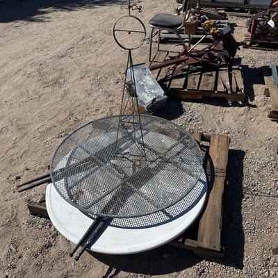 Sale Photo Thumbnail #113: #1136 • 2 Patio Tables and Yard Art

