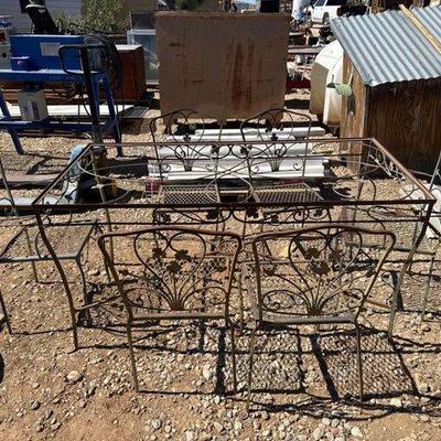 Sale Photo Thumbnail #47: #1006 • Metal Patio Table with 6 Chairs

